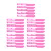 Hair Perm Rods Set 25pcs Hollow Out Smoothing Teeth Curling Rods for Salon Barber Styling Plastic Resin Pink 8x2cm view 1