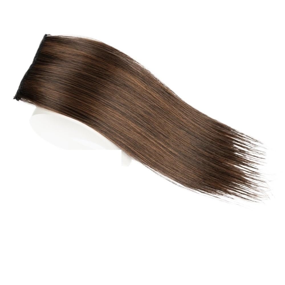 ALLUREMOUR Synthetic 2Clips Hair Invisable Seamless Pads In One Piece Increase Volume Extensions Top Side Cover Hairpiece(1pc,2-30_20CM)