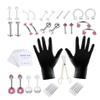 AZIDWERYQ Body Piercing Kit Stainless Steel Tongue Rings Belly Button Piercing Jewelry 47PCS view 1