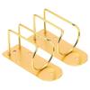 Blablablalu 2Pcs Hair Clipper Holder Wall Mount Stainless Steel Golden Clipper Holder Pre-drilled Space-Saving Salon Accessories for Hair Stylist view 1