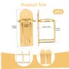 Blablablalu 2Pcs Hair Clipper Holder Wall Mount Stainless Steel Golden Clipper Holder Pre-drilled Space-Saving Salon Accessories for Hair Stylist view 2