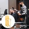 Blablablalu 2Pcs Hair Clipper Holder Wall Mount Stainless Steel Golden Clipper Holder Pre-drilled Space-Saving Salon Accessories for Hair Stylist view 4