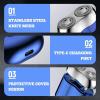 2025 New Upgrade Pocket Shaver USB Mini Shavers for Men,Model Mini Dual-Head Electric Shaver,Dual Head Shaver Pocket Electric Mini Portable Razor,for Travel Home (Silver) view 4