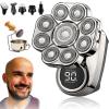 9D Floating Head Shavers for Bald Men, IPX7 Waterproof Wet Dry Shaving, Intelligent LED Display for Men (Silver Set) view 1