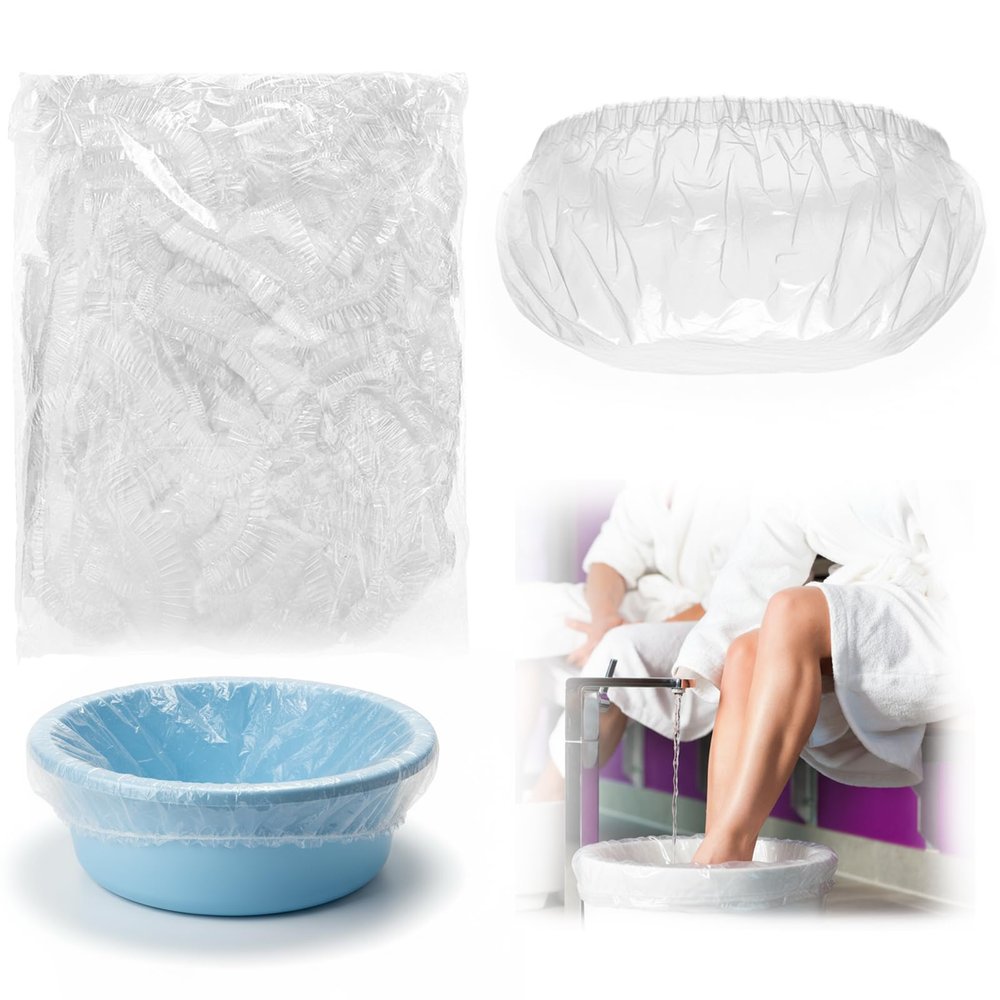 100 Transparent Pedicure Liners 13.8 x 19.7 Inches Disposable Unbreakable Pedi Liners Disposable Fits Most Tub and Pedicure Foot Spa Home Use