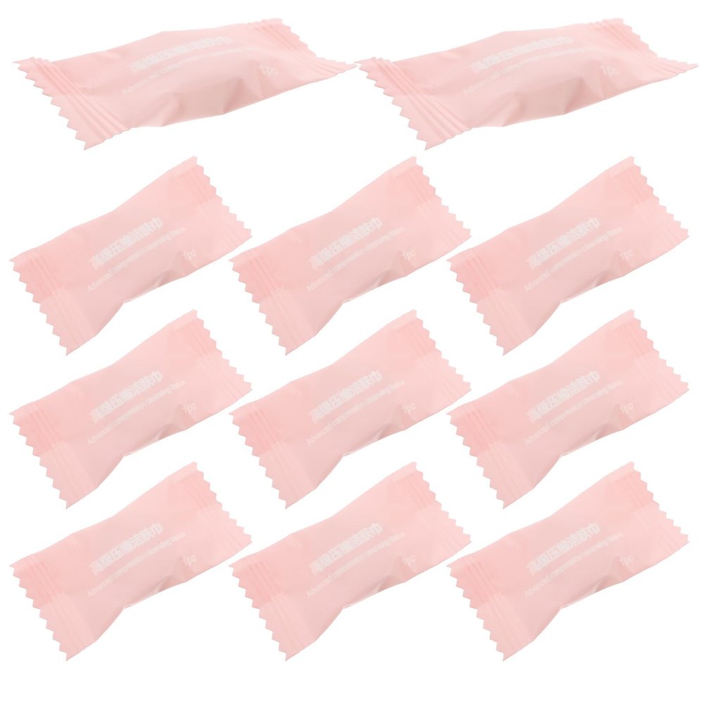 Beaupretty 50pcs Compressed Face Towels Disposable Portable Coin Tissue Compact Travel Towelettes Soft Skin-friendly Washcloths for Beauty Salon Camping Hiking