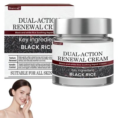 AEEHFENG Dual-Action Renewal Cream, Professional Skin Repair Cream, Black And White Rice Soothing Repair Cream-50g, Anti-Aging, Hydrating, Natural Ingredients for All Skin Types (1 Bottle)
