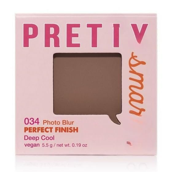 (1 Pack) Pr'etty S,marts Photo Blur Perfect Finish Setting Powder, Vegan, Paraben-Free, 0.19 Fl oz (Deep Cool, 0.19 Fl oz