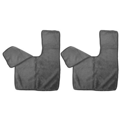 Beatifufu 2Pcs Thick Coral Fleece Hair Towels for Wet Hair Absorption Salon Quality Soft Bath Wraps for Spa Facial Makeup Quick Drying in Dark Gray
