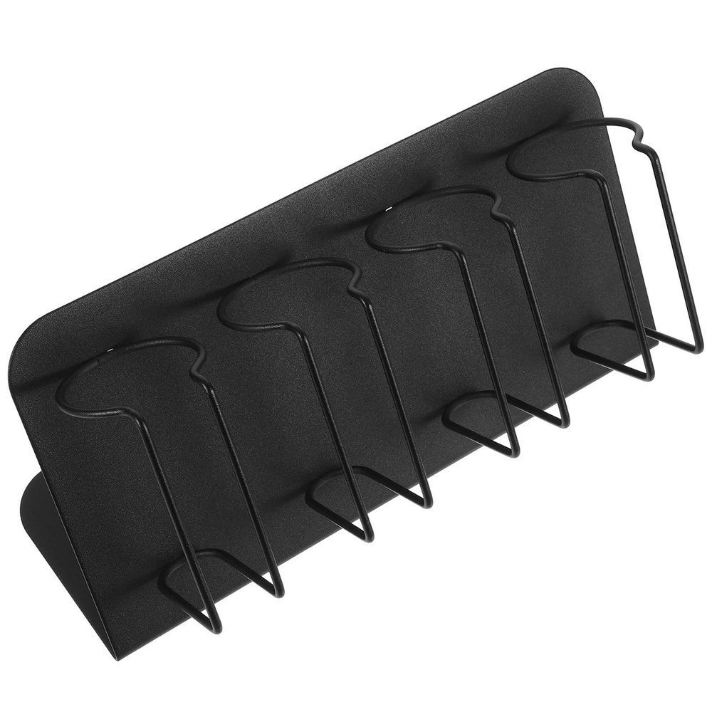 HEANUJJ Hairdressing Tool Storage Rack, Wall Mounted Electric Clippers Organizer Round Hair Dryer Socket, Clipper Guard Racks for Barbers Salon Appliance
