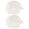 ADOCARN 2pcs Large Petal-Shaped Bath Scrubber Balls Beige PE Material Exfoliating Shower Sponge Mesh Nets for Men and Women Relaxing Body Wash view 1
