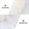 ADOCARN 2pcs Large Petal-Shaped Bath Scrubber Balls Beige PE Material Exfoliating Shower Sponge Mesh Nets for Men and Women Relaxing Body Wash view 3