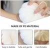 ADOCARN 2pcs Large Petal-Shaped Bath Scrubber Balls Beige PE Material Exfoliating Shower Sponge Mesh Nets for Men and Women Relaxing Body Wash view 4