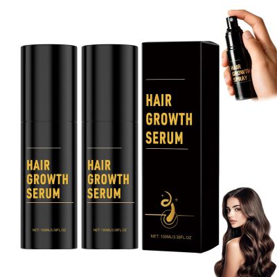 Hair Growth Spray, Hair Growth - Promotes Thicker, Fuller Hair with Natural Ingredients, Reduces Shedding, Hydrates & Adds Silky Texture - For All Hair Types(2-Pack, 100ml/Bottle)