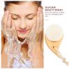 ADOCARN Wood Face Brush with Handle for Deep Pore Cleansing and Gentle Exfoliation Natural Wood Facial Scrubber for Blackhead Removal Makeup Cleansing and Daily Skin Care Massage view 4
