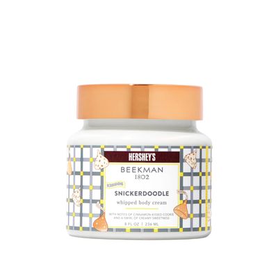 Beekman 1802 x HERSHEY'S Limited Edition KISSES Whipped Body Cream  Moisturizes & Softens Skin with Goat Milk, Mango Seed Butter & Vitamin E  8 oz  Snickerdoodle