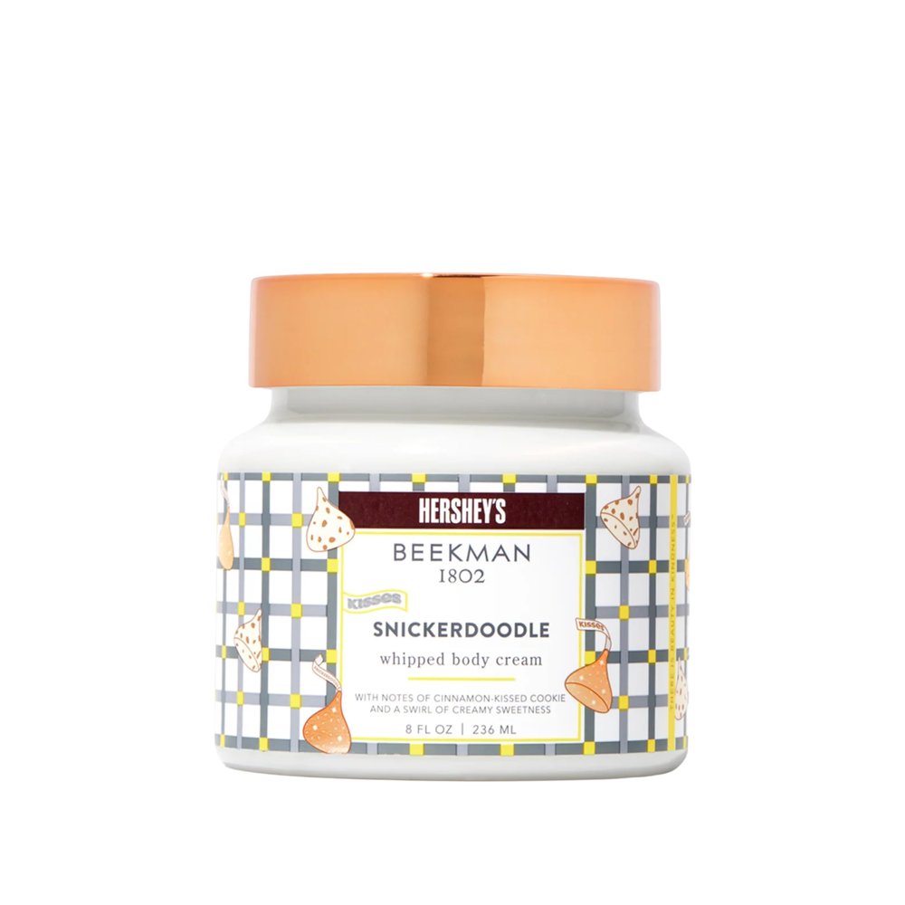 Beekman 1802 x HERSHEY'S Limited Edition KISSES Whipped Body Cream Moisturizes & Softens Skin with Goat Milk, Mango Seed Butter & Vitamin E 8 oz Snickerdoodle