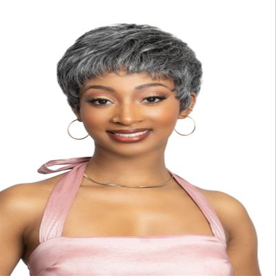 Janet Collection LAVISH Human Hair RAEL Wig  Short Layered Pixie Cut, Lightweight & Natural Finish (COLOR 1B)