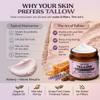 The Art of Tallow Face Moisturizer Lavender Vanilla Grass-Fed & Finished Beef Tallow for Skin, Whipped Tallow Cream with Manuka Honey & Organic Jojoba Oil, Sensitive Skin, Made in USA, 1.5 oz view 2