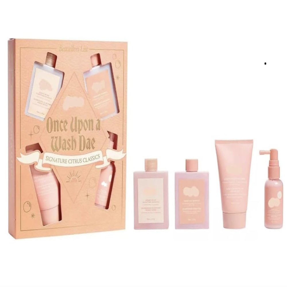 D.a.e Once Upon a Wash Holiday Gift Set, Shampoo, Conditioner and Deep Treatment Hair Care Trio for All Hair Types, Hydrating and Smoothing 4 count