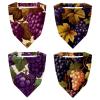 RODAILYCAY Grape 4 Pack Hair Scarfs, Elastic Hair Scarf Headband, Triangle Kerchief, Head Hairband Bandanas view 1