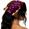 RODAILYCAY Grape 4 Pack Hair Scarfs, Elastic Hair Scarf Headband, Triangle Kerchief, Head Hairband Bandanas view 2