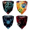 RODAILYCAY 4 Packs Hair Scarfs, Elastic Hair Scarf Headband, Abstract Dog Cat Paw Prints Triangle Kerchief, Head Hairband Bandanas view 1