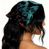 RODAILYCAY 4 Packs Hair Scarfs, Elastic Hair Scarf Headband, Abstract Dog Cat Paw Prints Triangle Kerchief, Head Hairband Bandanas view 2