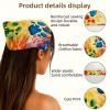 RODAILYCAY 4 Packs Hair Scarfs, Elastic Hair Scarf Headband, Abstract Dog Cat Paw Prints Triangle Kerchief, Head Hairband Bandanas view 3