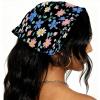 RODAILYCAY 4 Packs Hair Scarfs Headband, Triangle Head Scarves, Little Flower Pattern Non Slip Hairband Bandanas, Head Kerchief for Women Girls view 2