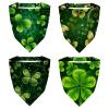 RODAILYCAY Happy St Patrick's Day Four Leaf Clover 4 Pieces Hair Scarf, Chiffon Bandanas Kerchief, Non Slip Triangle Headband Bandana for Women Girls view 1