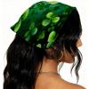 RODAILYCAY Happy St Patrick's Day Four Leaf Clover 4 Pieces Hair Scarf, Chiffon Bandanas Kerchief, Non Slip Triangle Headband Bandana for Women Girls view 2