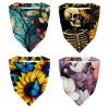 RODAILYCAY 4 Pieces Hair Scarfs Headband, Starry Sky Sunflower Butterfly Triangle Head Scarves, Non Slip Hair Bandanas, Head Kerchief for Women Girls view 1