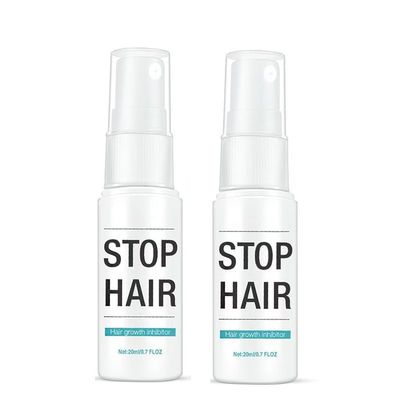 2PC Hair Inhibitor Spary Inhibiting Non-Irritating Hair Growth Inhibitor for Face Stop Hair Growth on Face Women and Men 20ml