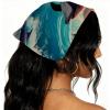 RODAILYCAY 4 Pack Hair Scarfs, Elastic Hair Scarf Headband, Dolphin Triangle Kerchief, Non Slip Head Hairband Bandanas view 2