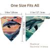 RODAILYCAY 4 Pack Hair Scarfs, Elastic Hair Scarf Headband, Dolphin Triangle Kerchief, Non Slip Head Hairband Bandanas view 4
