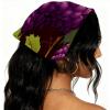 RODAILYCAY 4 Pack Hair Scarf Headband for Women Girls Non Slip Head Covers Grape Elastic Triangle Head Scarf Bandana view 2