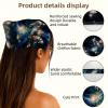 RODAILYCAY 4 PCS Triangle Head Scarf, Chiffon Hair Kerchief, Elastic Hair Scarf Bandanas for Women Girls, Green Butterfly and Flower Pattern view 3