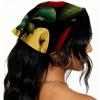 RODAILYCAY Happy Thanksgiving Red Fruit 4 Pack Triangle Head Scarf, Chiffon Hair Bandanas Kerchief, Elastic Hair Scarf Bandanas for Women Girls view 2