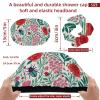 2 PCS Elastic Shower Cap Waterproof Reusable Hair Bath Cap for Women Ladies Girls, Grass and Flowers view 3