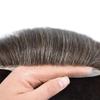 ApexToupees Toupee for Men Hair Systems Full French Lace Hairpiece for Mens Toupee Real Human Hair Replacement System Full Lace Mens Hairpieces 6X9-100% density #330 Dark Brown+30% Gray view 3