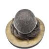 ApexToupees Toupee for Men Hair Systems Full French Lace Hairpiece for Mens Toupee Real Human Hair Replacement System Full Lace Mens Hairpieces 6X9-100% density #330 Dark Brown+30% Gray view 4