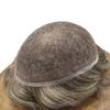 ApexToupees Toupee for Men Hair Systems Full French Lace Hairpiece for Mens Toupee Real Human Hair Replacement System Full Lace Mens Hairpieces 8X10-120% density #370 Dark Brown+70% Gray view 4