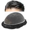 ApexToupees Toupee for Men Hair Systems Full French Lace Hairpiece for Mens Toupee Real Human Hair Replacement System Full Lace Mens Hairpieces 7X10-120% density #1B20 Off Black+20% Gray view 1