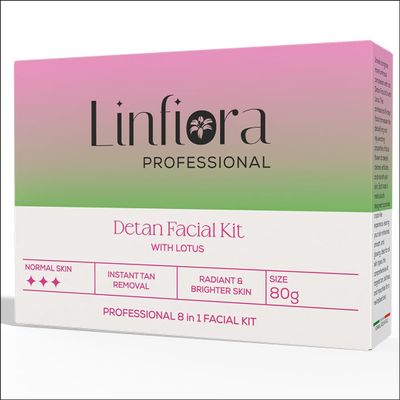 MAHANT Detan 8-Step Facial Kit with Lotus Extract | Brightening & Refreshing Facial Care | Helps Improve Skin Appearance & Glow | Suitable for Men & Women | All Skin Types  80 g