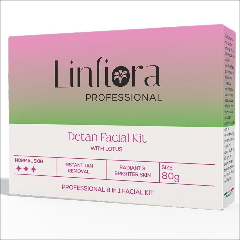 MAHANT Detan 8-Step Facial Kit with Lotus Extract | Brightening & Refreshing Facial Care | Helps Improve Skin Appearance & Glow | Suitable for Men & Women | All Skin Types  80 g