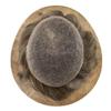 ApexToupees Toupee for Men Hair Systems Full French Lace Hairpiece for Mens Toupee Real Human Hair Replacement System Full Lace Mens Hairpieces 8X10-120% density #550 Medium Light Brown+50% Gray view 4