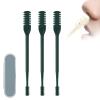 2-in-1 Nasal Hair Cutter, Double Sided Nose Knife Nostril Remover Tool,Manual 360 Rotating Trimmer, Mini Noses Tool for Women and Men rich colors (3 pack) black 3pcs view 1