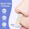 2-in-1 Nasal Hair Cutter, Double Sided Nose Knife Nostril Remover Tool,Manual 360 Rotating Trimmer, Mini Noses Tool for Women and Men rich colors (3 pack) black 3pcs view 3