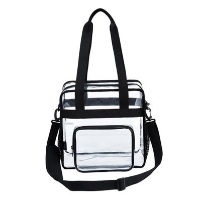 AZIDWERYQ Cosmetic Bag PVC Jelly Bag Makeup Large Capacity Toiletry Transparent One Shoulder Clear